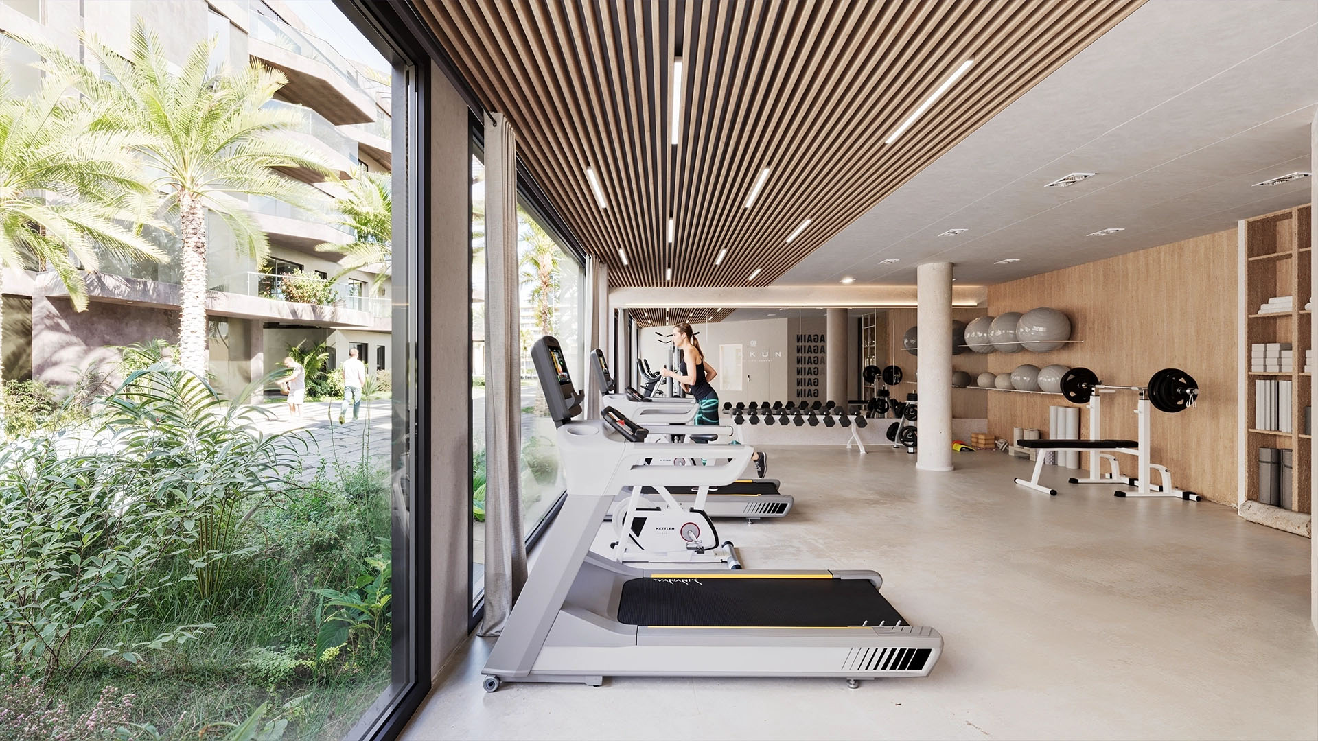 gym Lakun Mijas apartments for sale