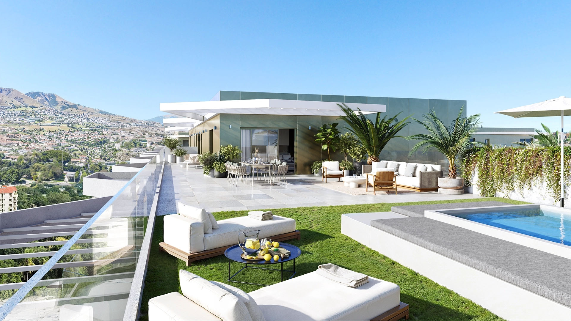 terrace with views Lakun Mijas apartments for sale